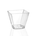 Smarty Had A Party 2 oz. Clear Plastic Mini Verrine Sample Cube Cups (240 Cups), 240PK 250-CL-CASE